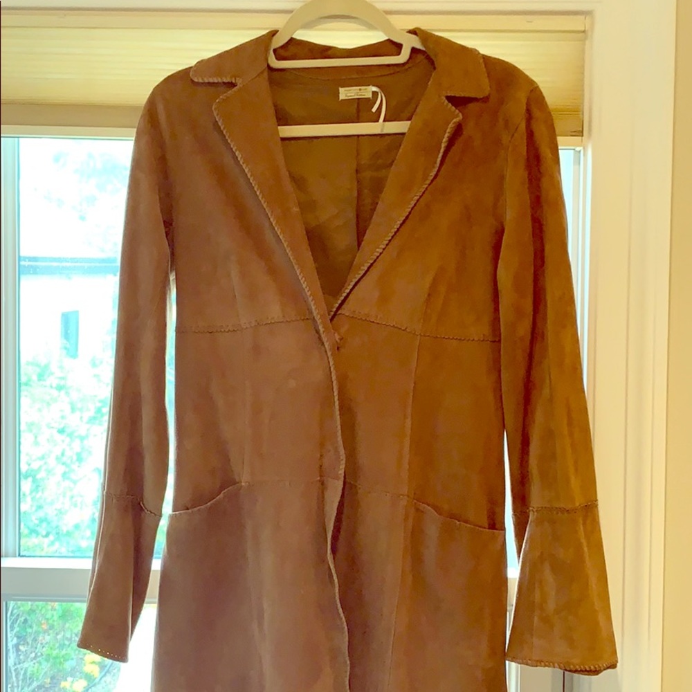 Max studio special edition brown suede jacket